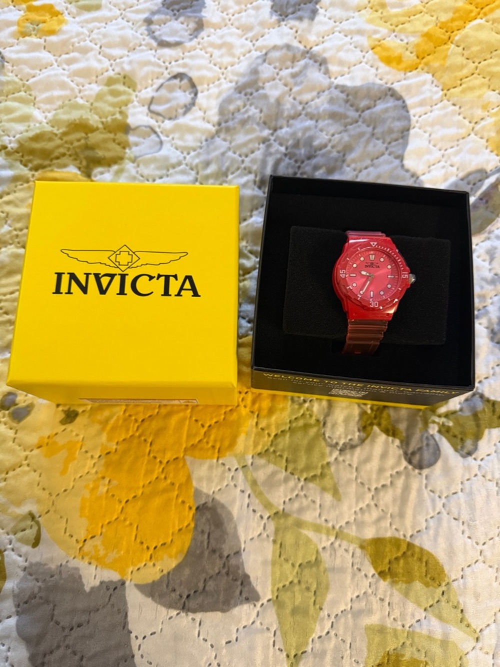 Invicta Red Women’s watch with clear band